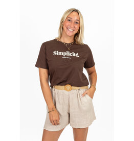 21Jewelz T-shirt "Simplicité" - bruin/beige