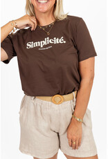 21Jewelz T-shirt "Simplicité" - bruin/beige