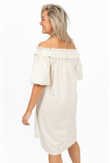 21Jewelz Off shoulder jurk met ruffle - ecru