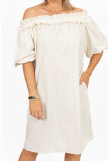 21Jewelz Off shoulder jurk met ruffle - ecru