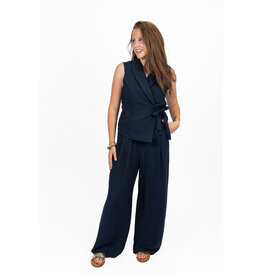 21Jewelz Co-ord set met strik gilet - blauw