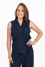 21Jewelz Co-ord set met strik gilet - blauw