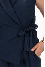 21Jewelz Co-ord set met strik gilet - blauw