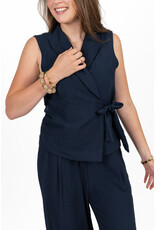 21Jewelz Co-ord set met strik gilet - blauw