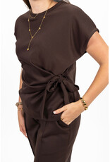 21Jewelz Co-ord set met strikdetail - bruin
