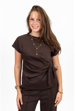 21Jewelz Co-ord set met strikdetail - bruin