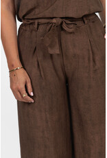 21Jewelz Effen zomer pantalon met strikceintuur - bruin