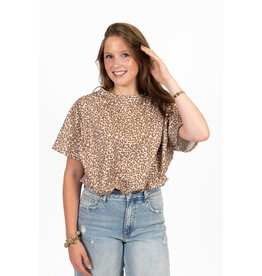 21Jewelz Cropped shirt met panterprint