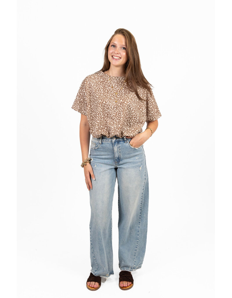 21Jewelz Wijde mom jeans - blauw