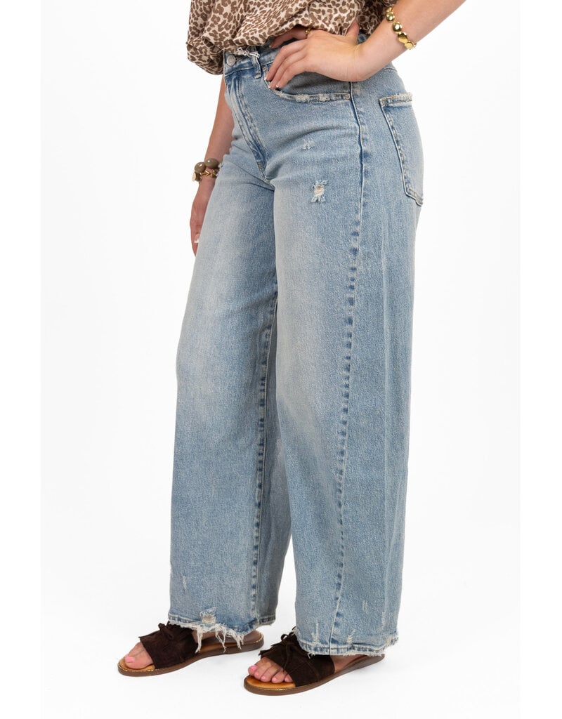 21Jewelz Wijde mom jeans - blauw