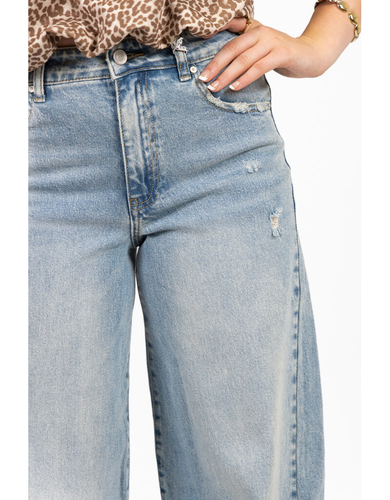 21Jewelz Wijde mom jeans - blauw