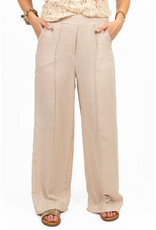 21Jewelz Effen linnen pantalon - beige
