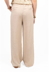 21Jewelz Effen linnen pantalon - beige