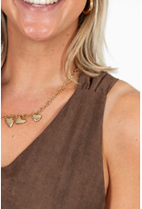 21Jewelz Lange effen mouwloze jurk - bruin