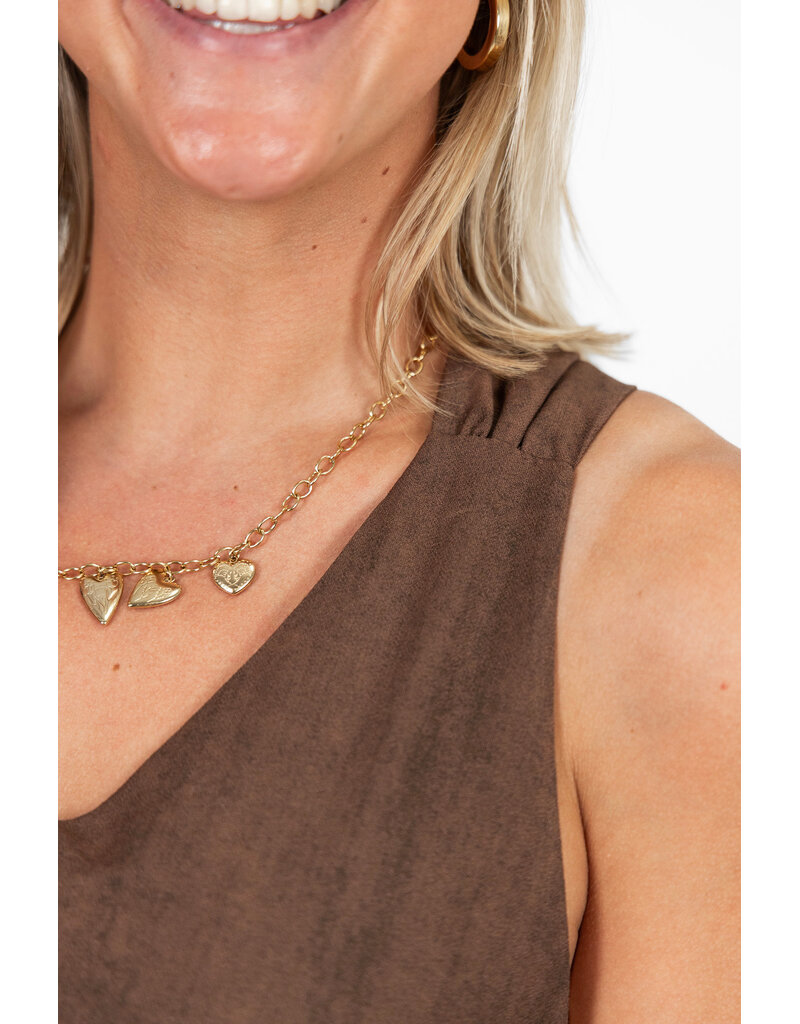 21Jewelz Lange effen mouwloze jurk - bruin