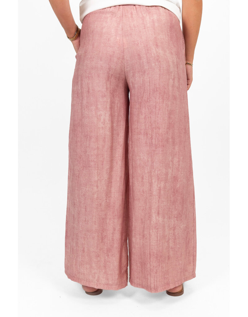 21Jewelz Effen zomer pantalon met strikceintuur - roze