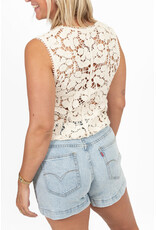21Jewelz Gehaakt gilet met patroon - ecru