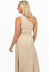 21Jewelz One shoulder jurk - beige