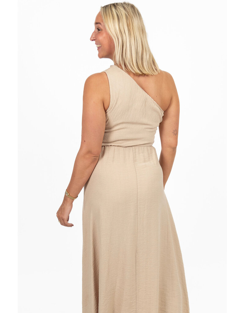 21Jewelz One shoulder jurk - beige