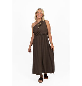 21Jewelz One shoulder jurk - bruin