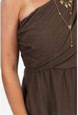 21Jewelz One shoulder jurk - bruin