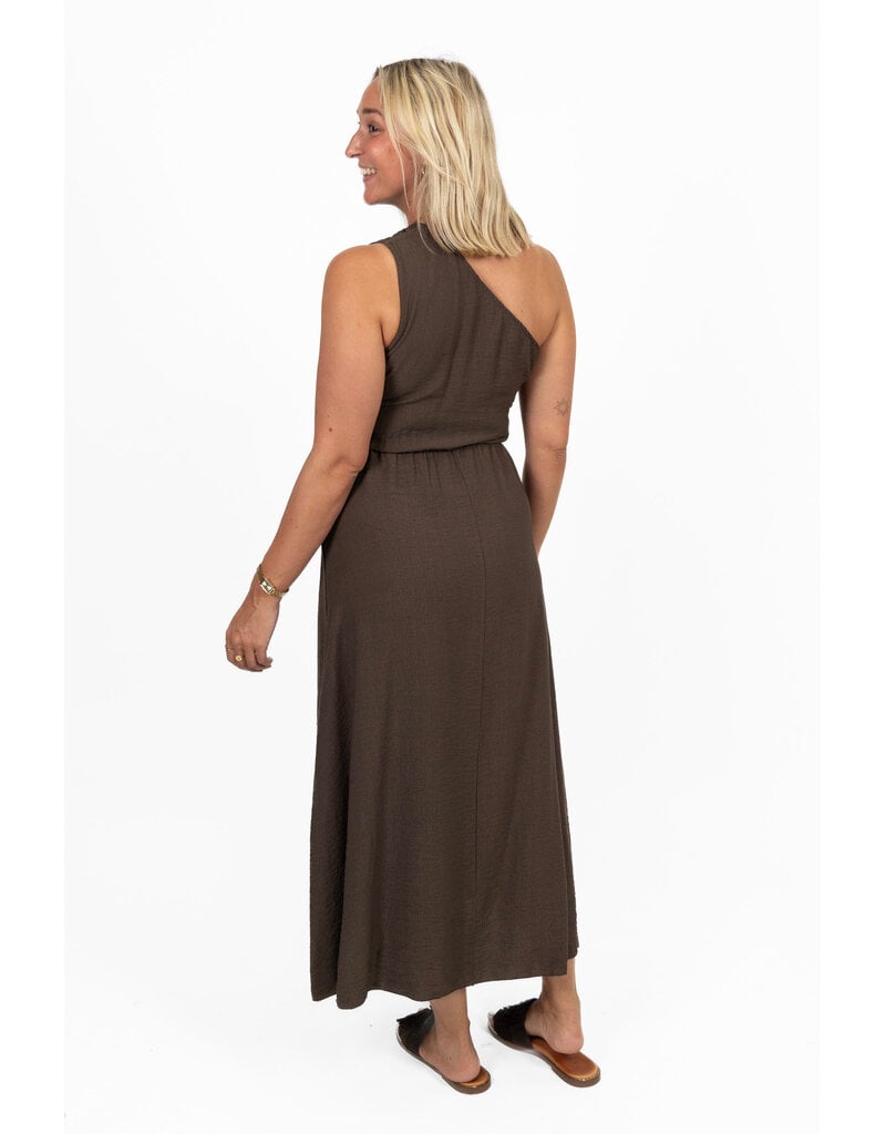21Jewelz One shoulder jurk - bruin