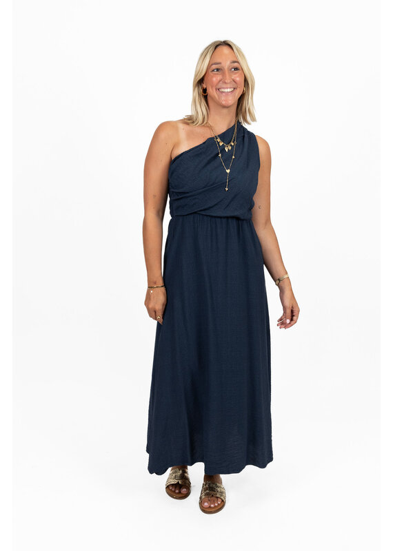21Jewelz One shoulder jurk - donkerblauw