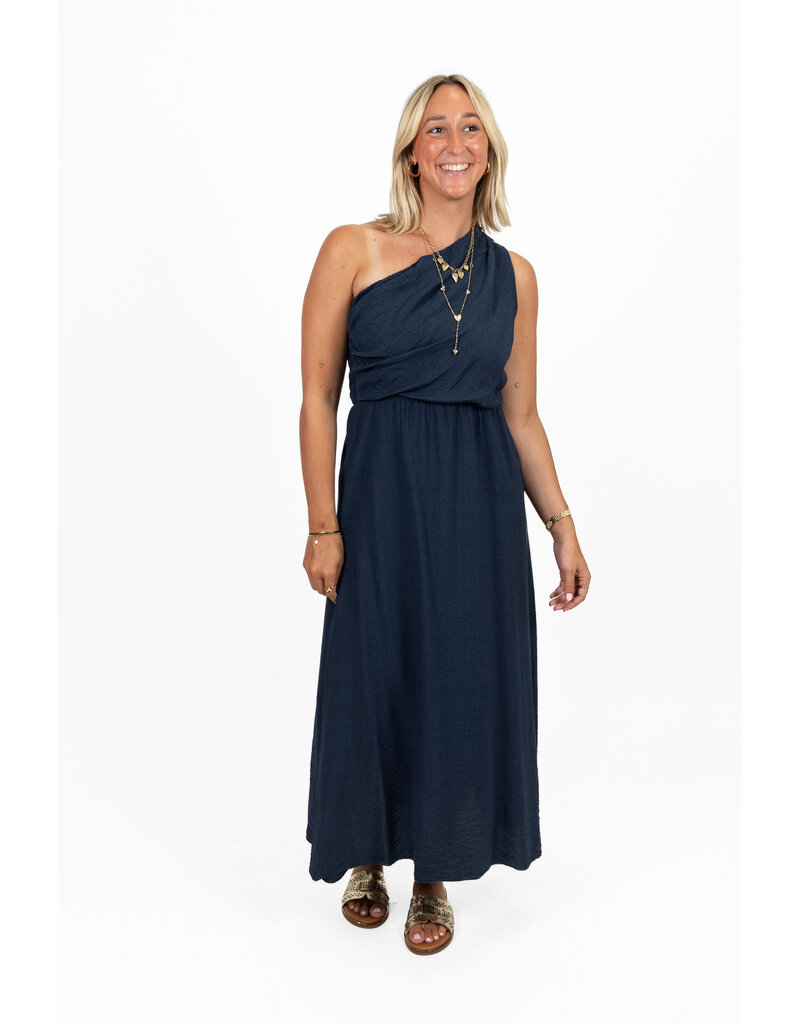 21Jewelz One shoulder jurk - donkerblauw