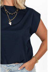 21Jewelz Mouwloze top met elastiek - donkerblauw