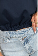21Jewelz Mouwloze top met elastiek - donkerblauw