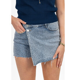 21Jewelz Denim overslag skort - panterprint