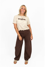 21Jewelz T-shirt "Simplicité" - beige/bruin