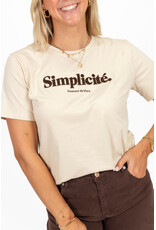 21Jewelz T-shirt "Simplicité" - beige/bruin