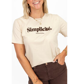 21Jewelz T-shirt "Simplicité" - beige/bruin