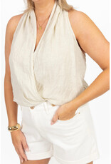 21Jewelz Linnen overslag top - beige