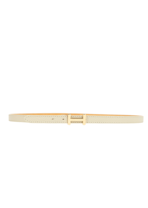 21Jewelz Smalle riem met goud detail - ecru