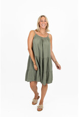 21Jewelz Mousseline zomer jurkje - army groen