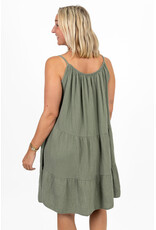 21Jewelz Mousseline zomer jurkje - army groen