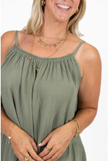 21Jewelz Mousseline zomer jurkje - army groen