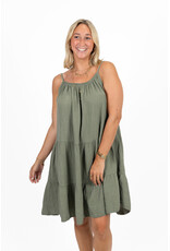 21Jewelz Mousseline zomer jurkje - army groen