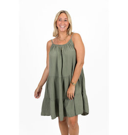 21Jewelz Mousseline zomer jurkje - army groen