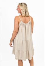 21Jewelz Mousseline zomer jurkje - beige