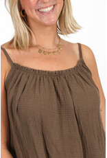 21Jewelz Mousseline zomer jurkje - bruin