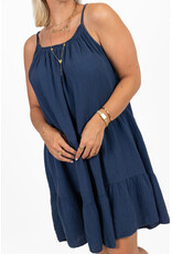 21Jewelz Mousseline zomer jurkje - donkerblauw