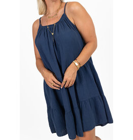 21Jewelz Mousseline zomer jurkje - donkerblauw