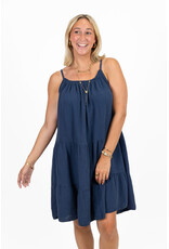 21Jewelz Mousseline zomer jurkje - donkerblauw