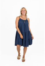 21Jewelz Mousseline zomer jurkje - donkerblauw