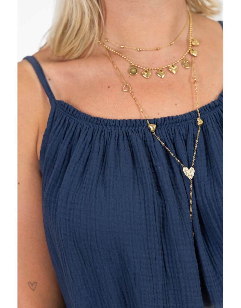 21Jewelz Mousseline zomer jurkje - donkerblauw