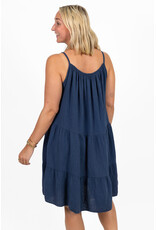 21Jewelz Mousseline zomer jurkje - donkerblauw
