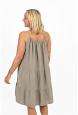 21Jewelz Mousseline zomer jurkje - taupe